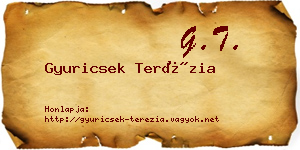 Gyuricsek Terézia névjegykártya