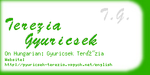 terezia gyuricsek business card